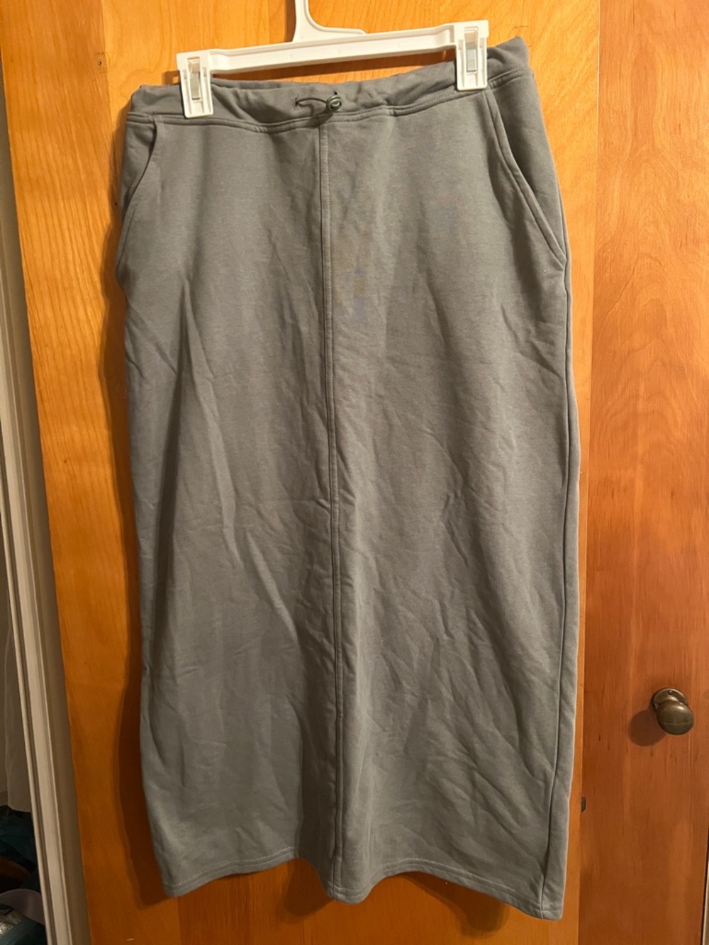 Casual Green Pull-On Maxi Skirt